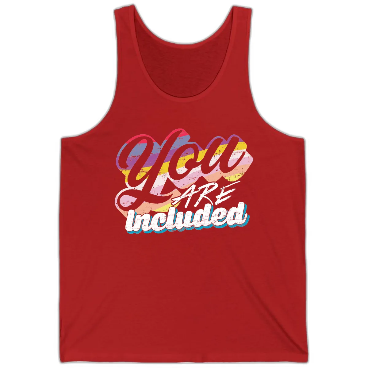 One Love Unbreakable Pride Tank in Red