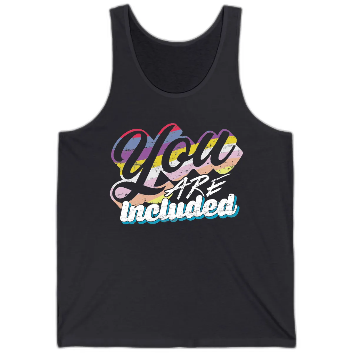 One Love Unbreakable Pride Tank in Dark Grey