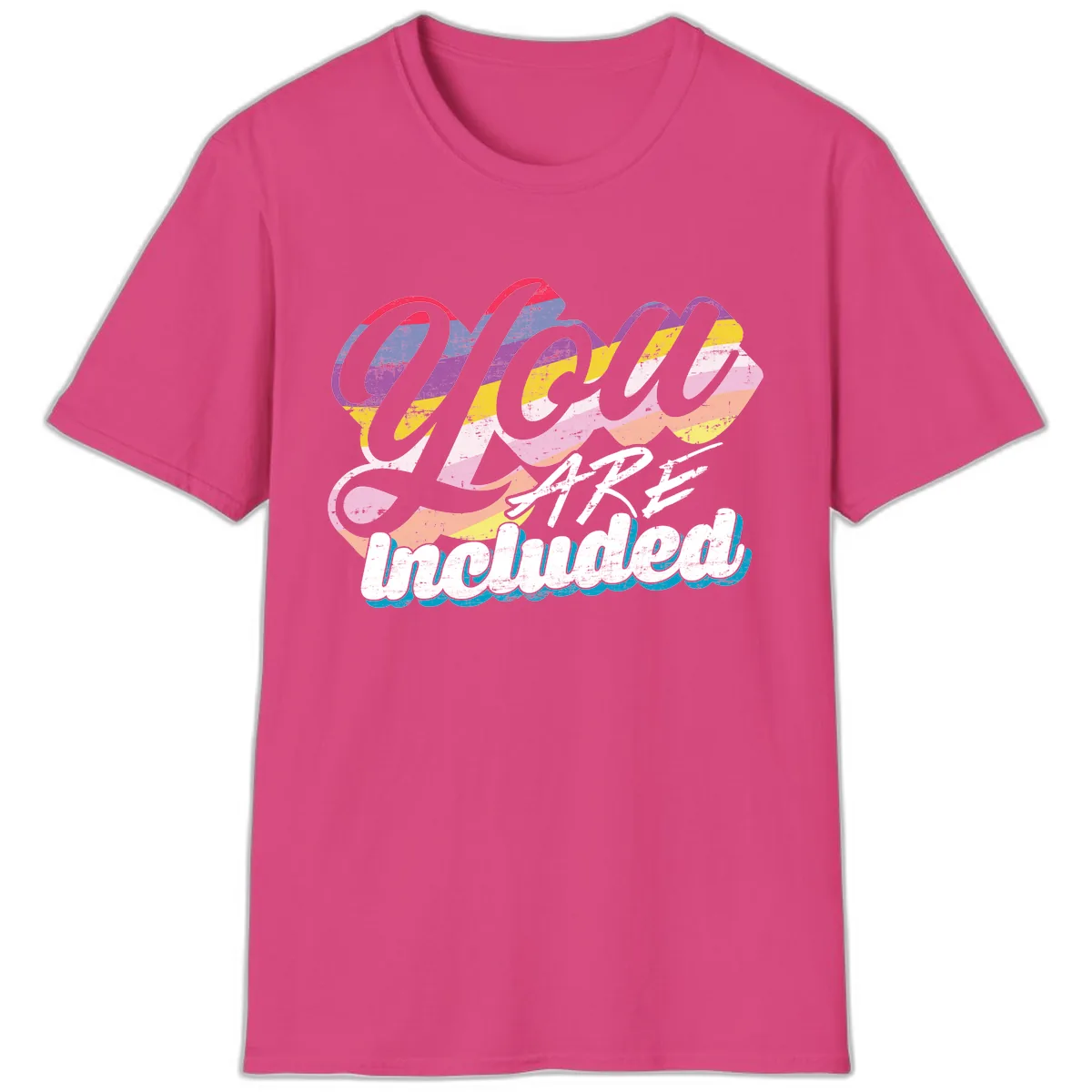 One Love Unbreakable Pride T-Shirt in Heliconia
