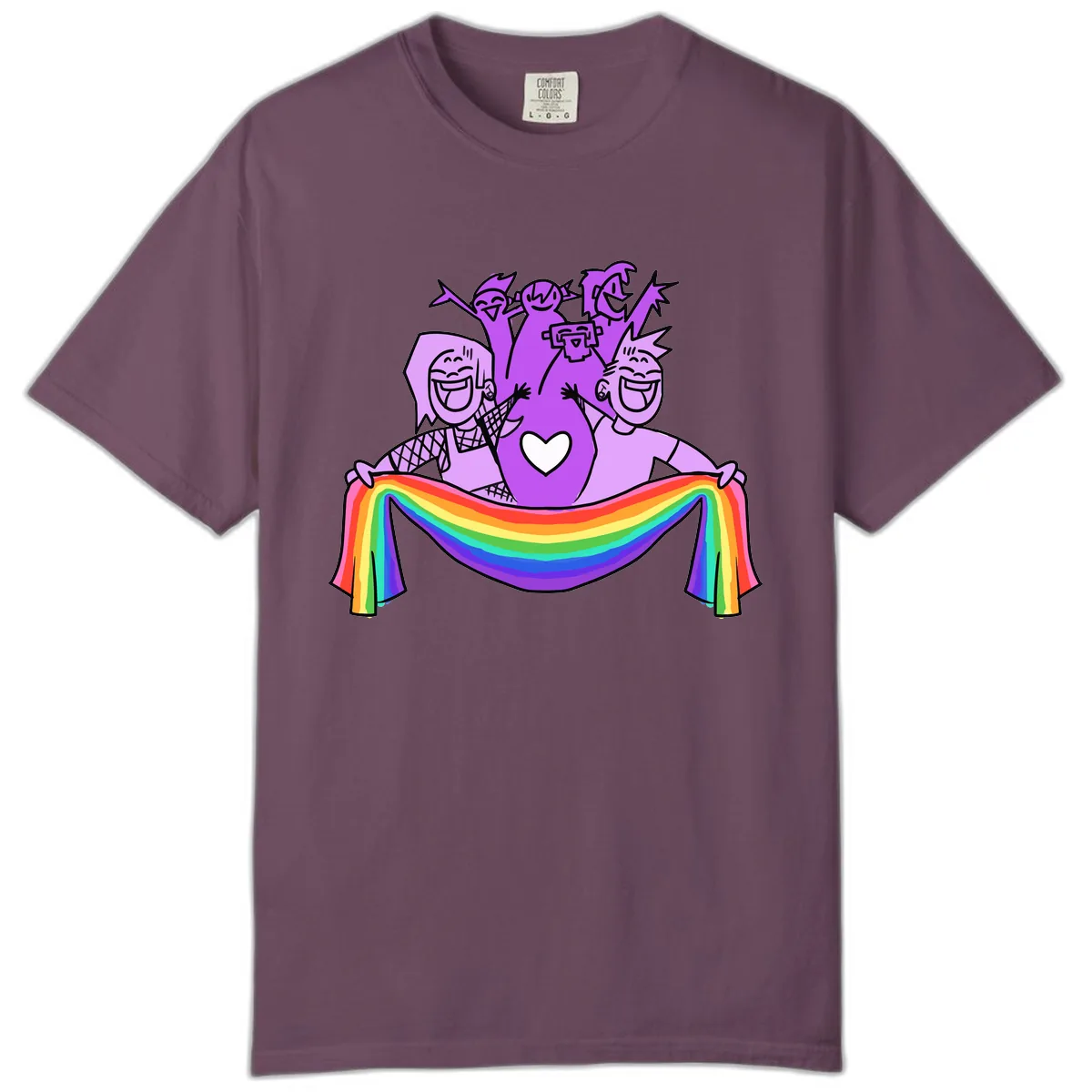 Pride Party Celebration with Rainbow Comfort Color in Berry