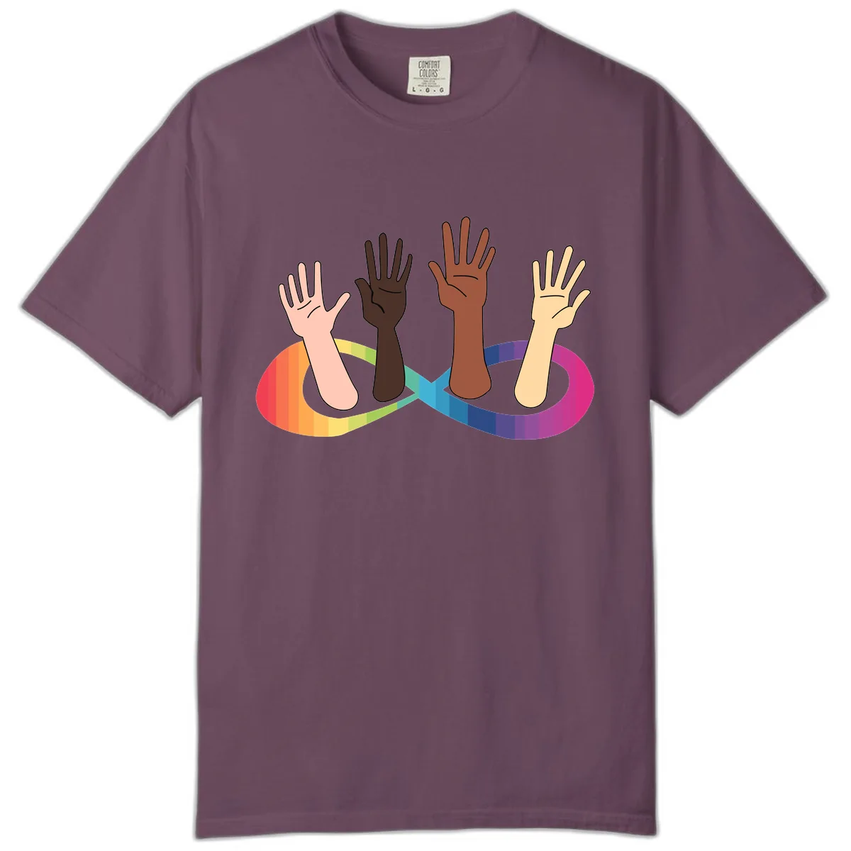 United Hands Pride Comfort Color in Berry