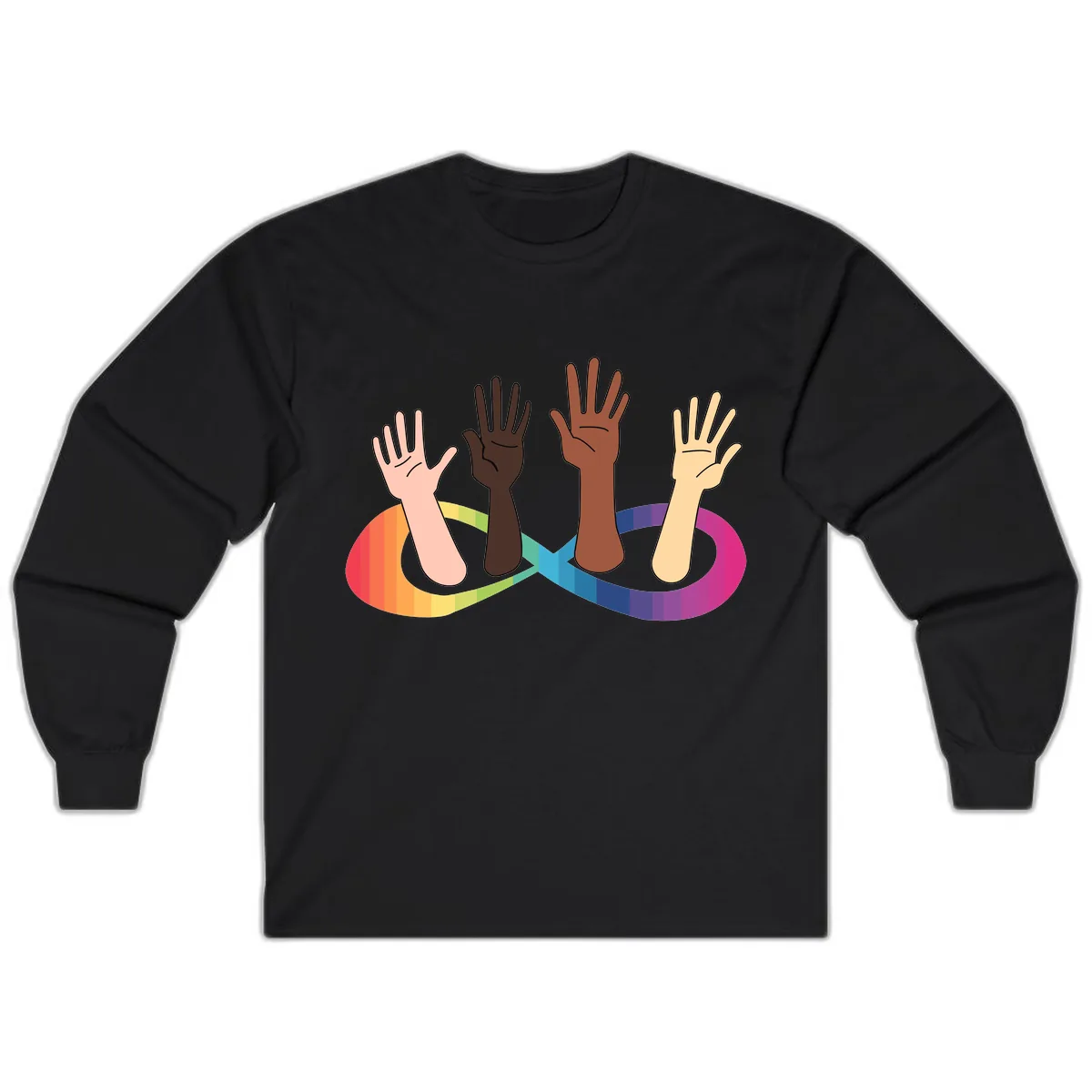 United Hands Pride Long Sleeve in Black