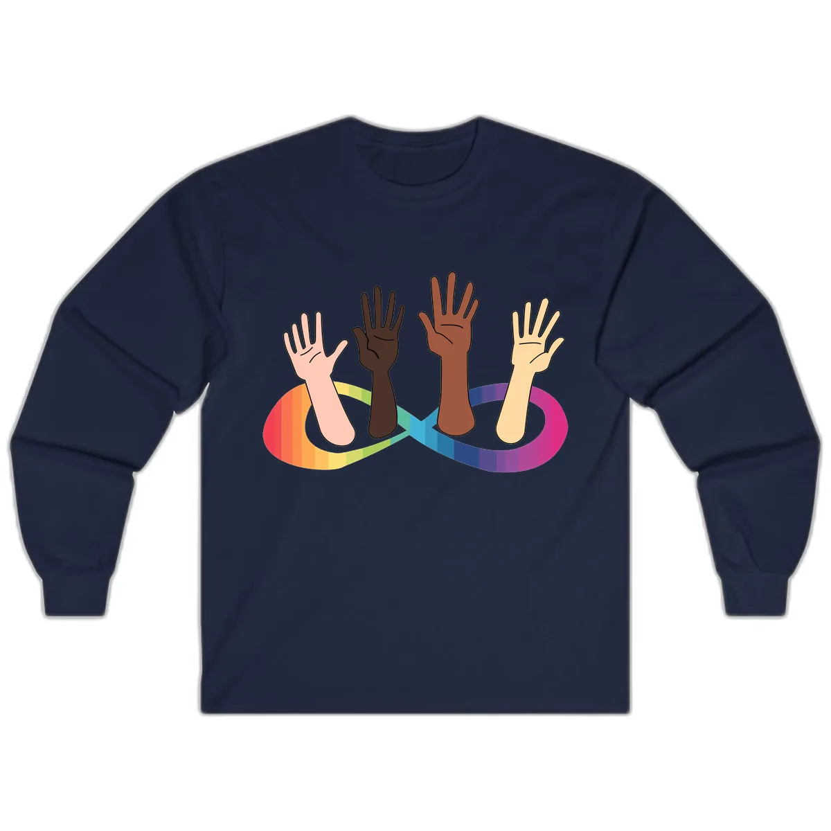 United Hands Pride Long Sleeve in Navy