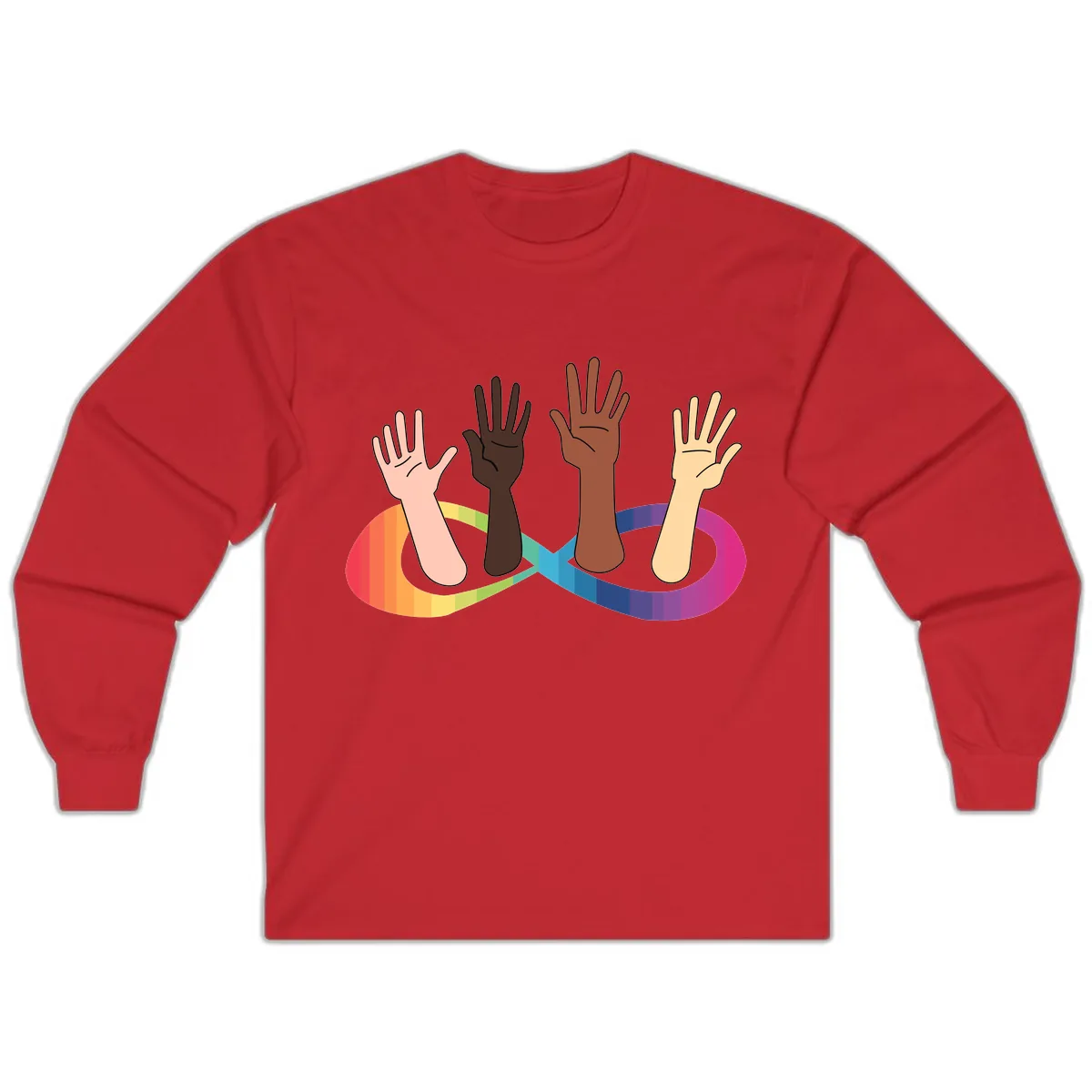 United Hands Pride Long Sleeve in Red