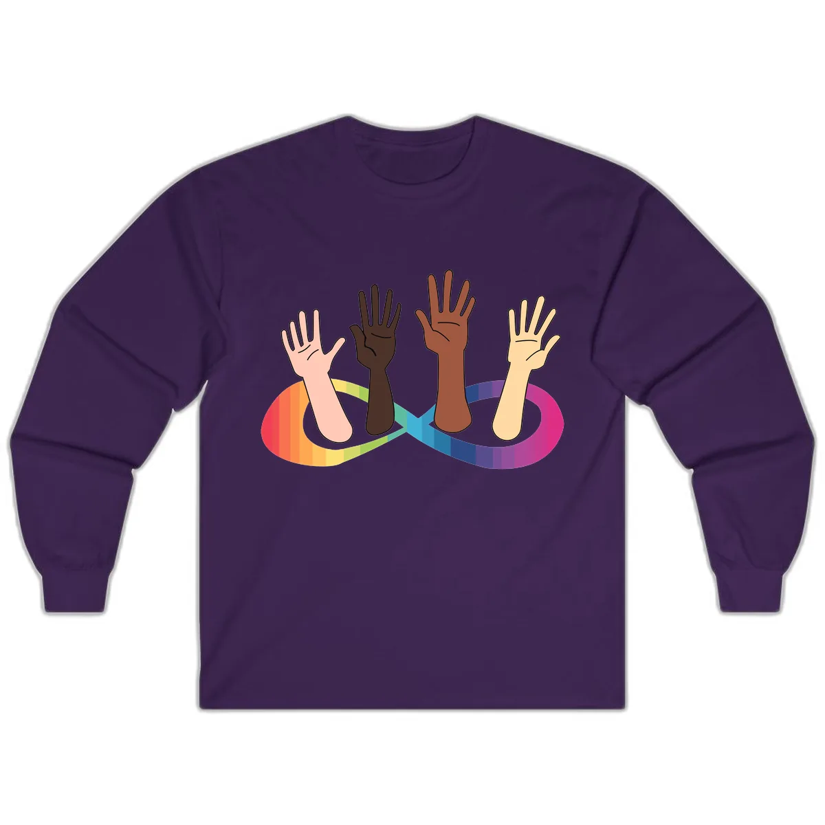United Hands Pride Long Sleeve in Purple