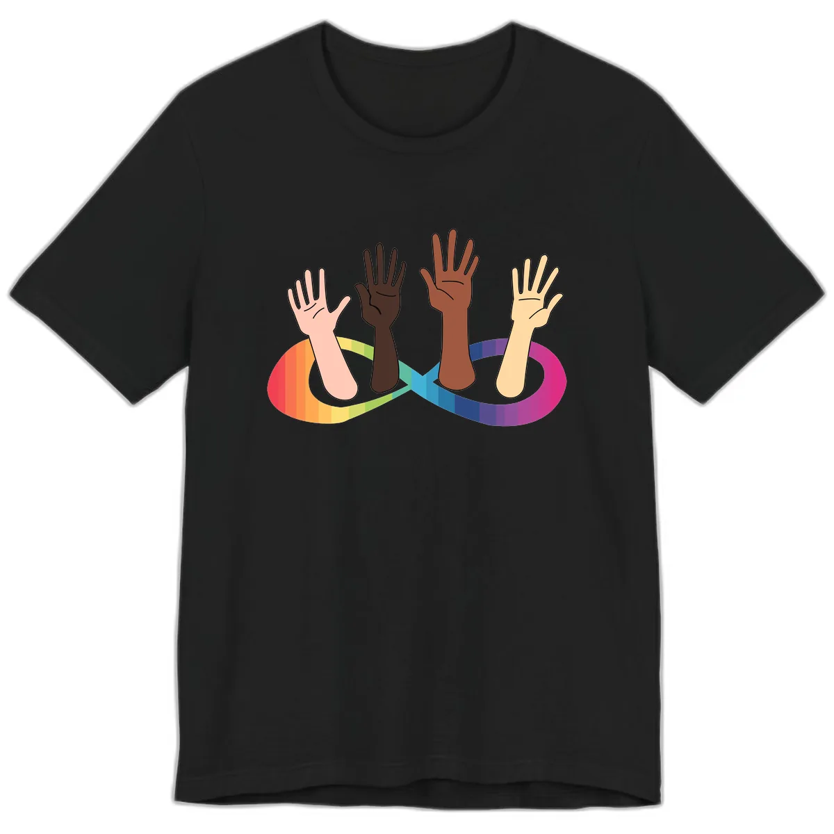 United Hands Pride Premium T-Shirt in Black