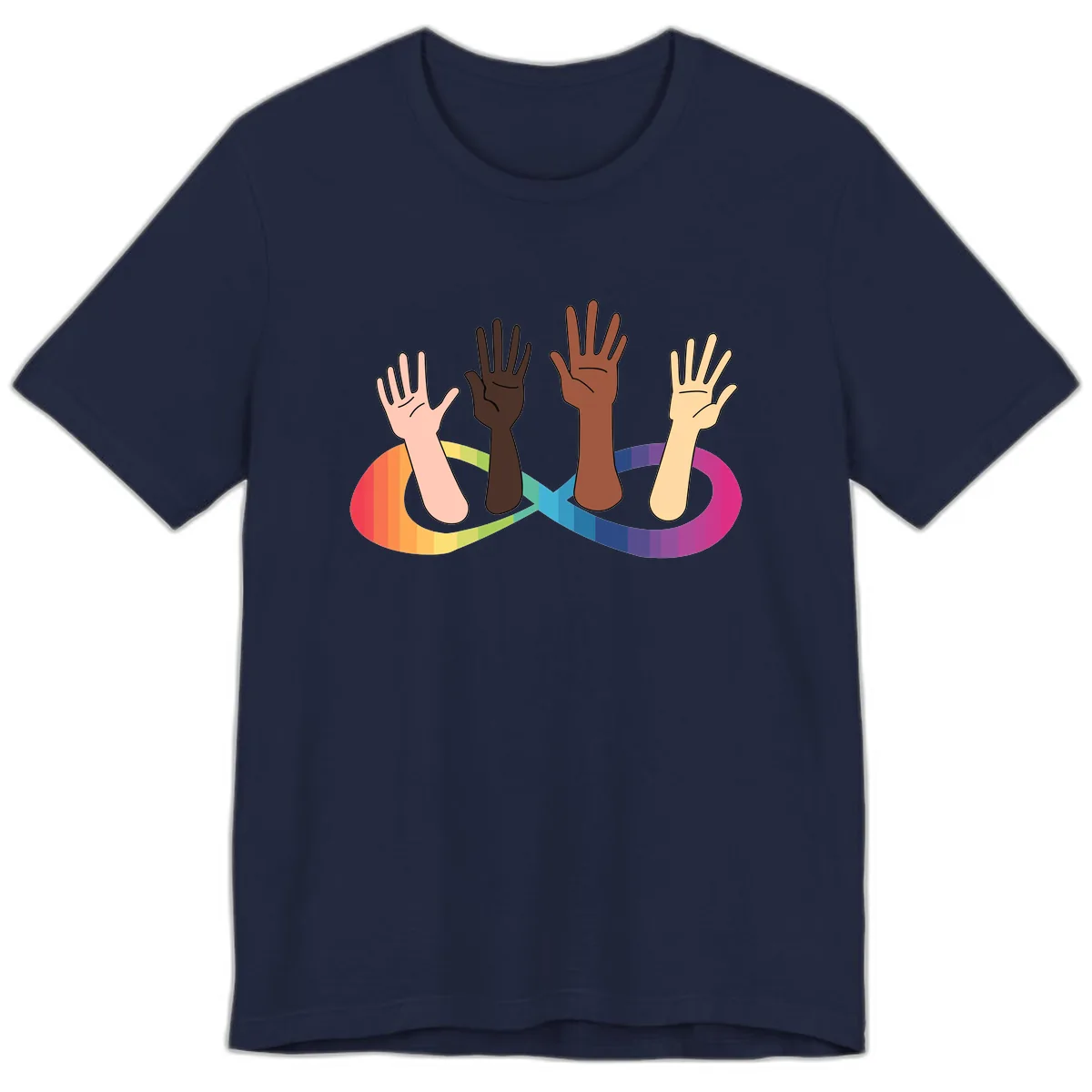 United Hands Pride Premium T-Shirt in Navy