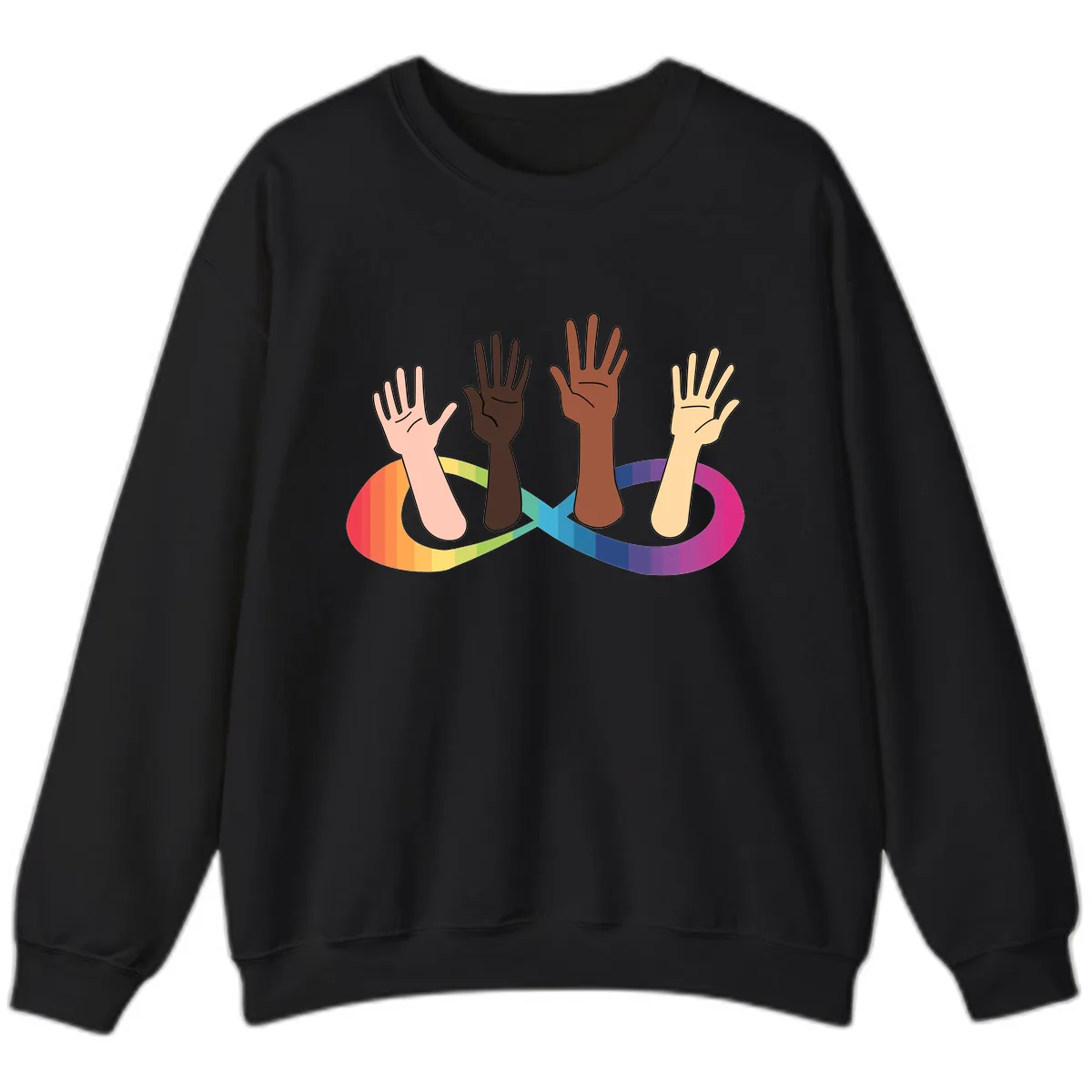 United Hands Pride Sweatshirt in Black