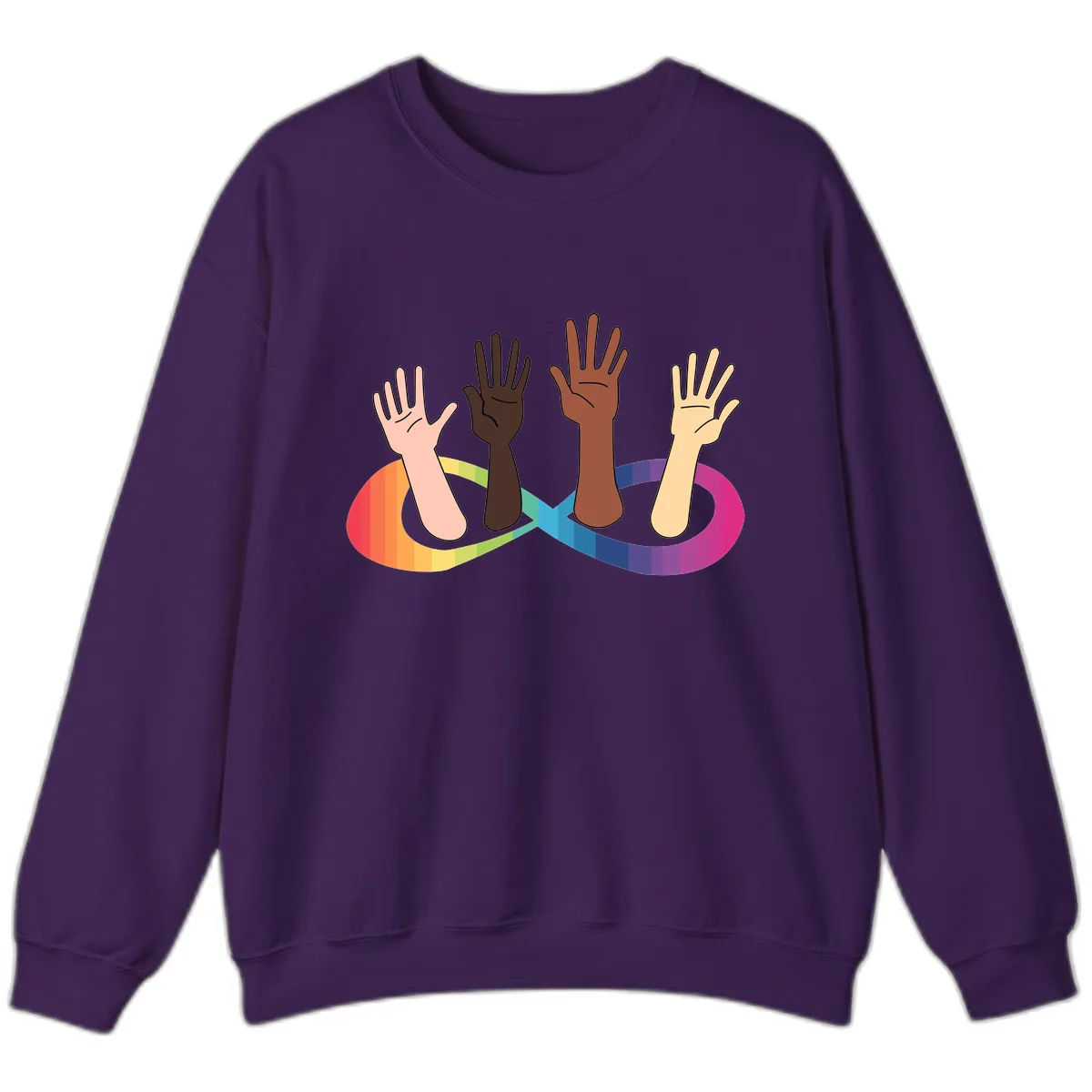 United Hands Pride Sweatshirt in Purple