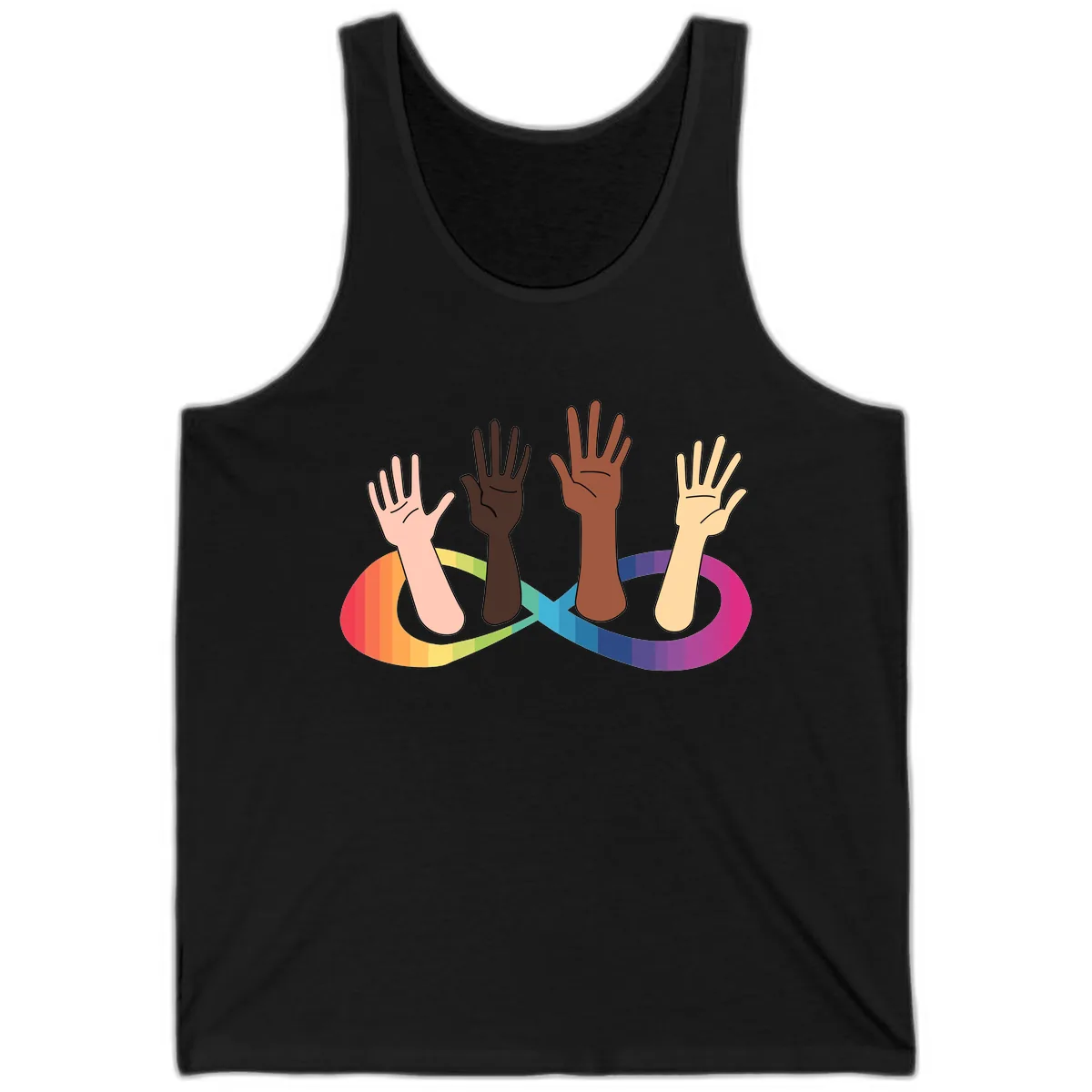 United Hands Pride Tank in Black