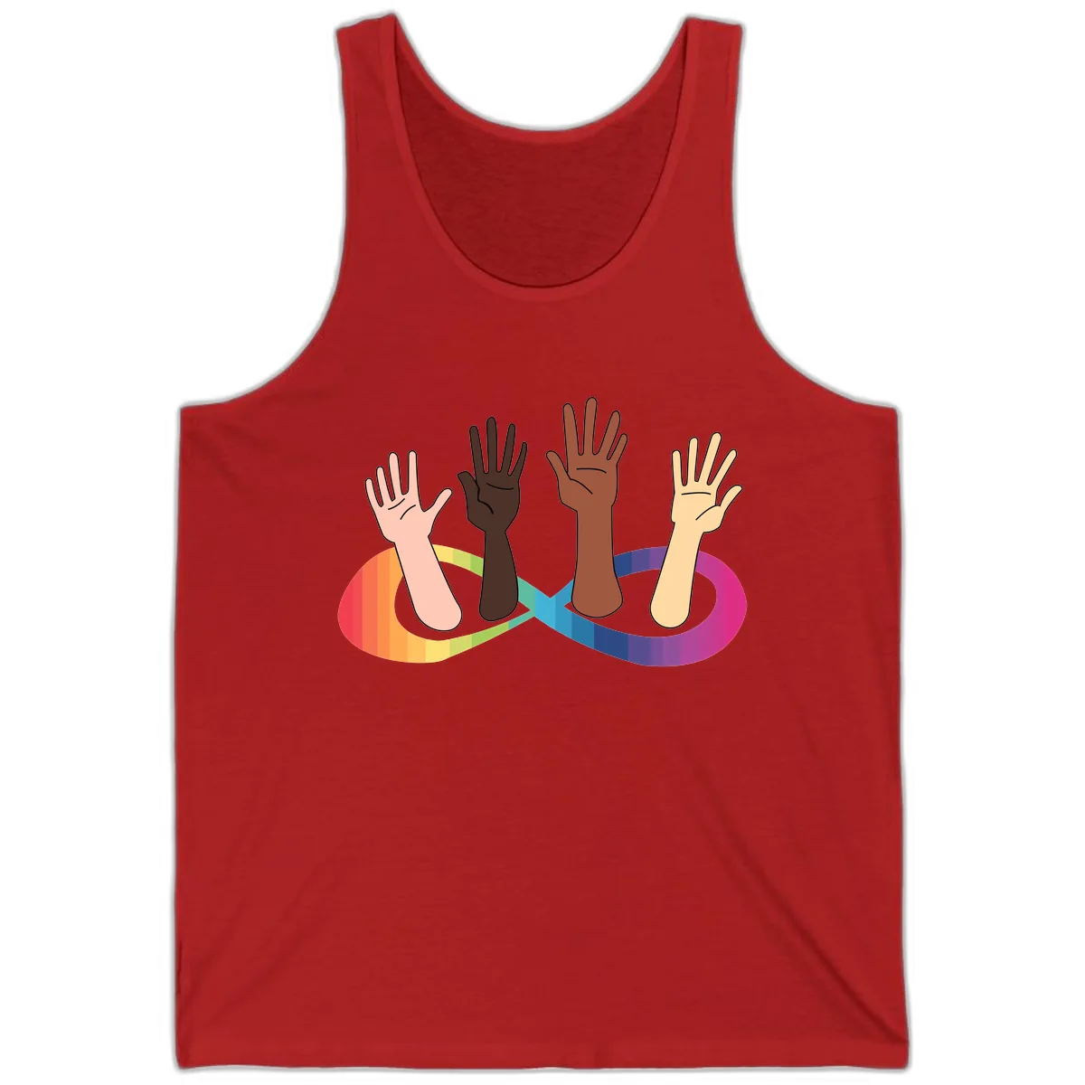 United Hands Pride Tank in Red