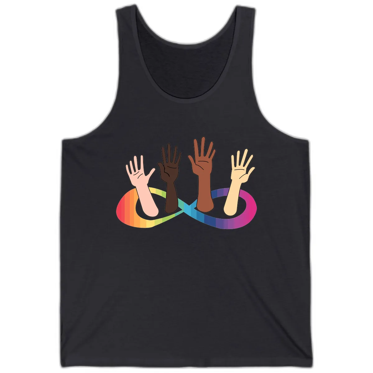 United Hands Pride Tank in Dark Grey