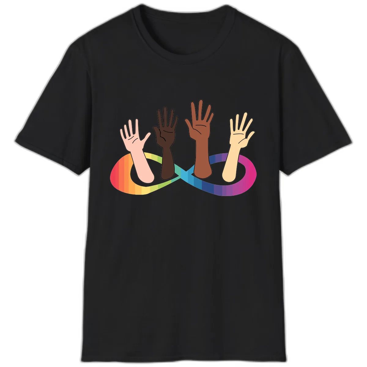 United Hands Pride T-Shirt in Black