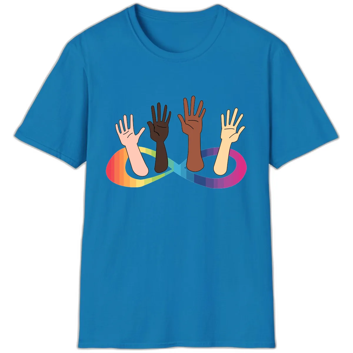 United Hands Pride T-Shirt in Sapphire