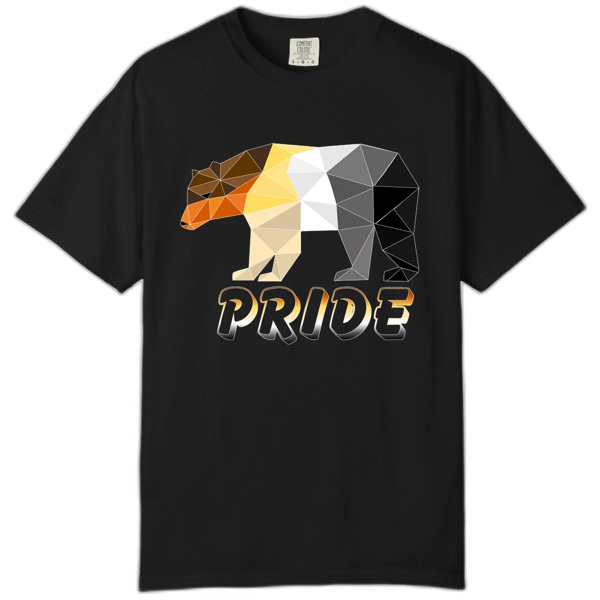 Geometric Pride Bear Comfort Color in Black