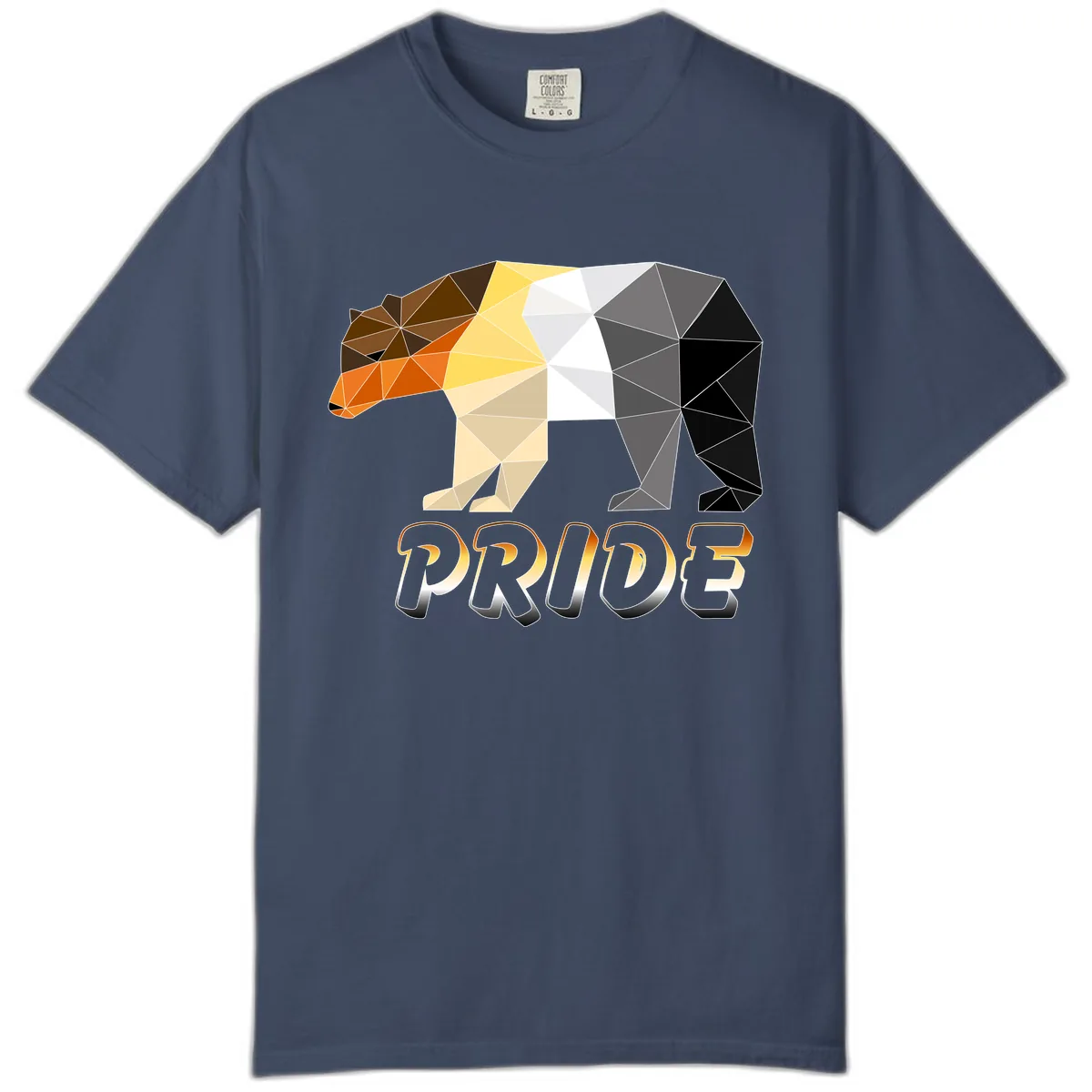 Geometric Pride Bear Comfort Color in Midnight