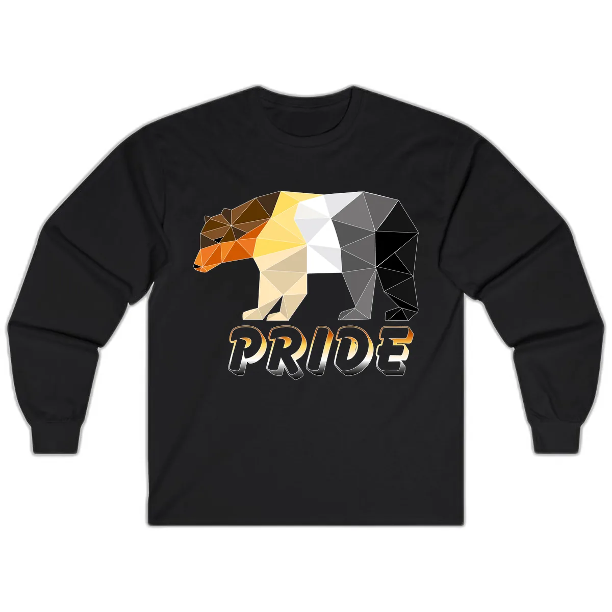 Geometric Pride Bear Long Sleeve in Black