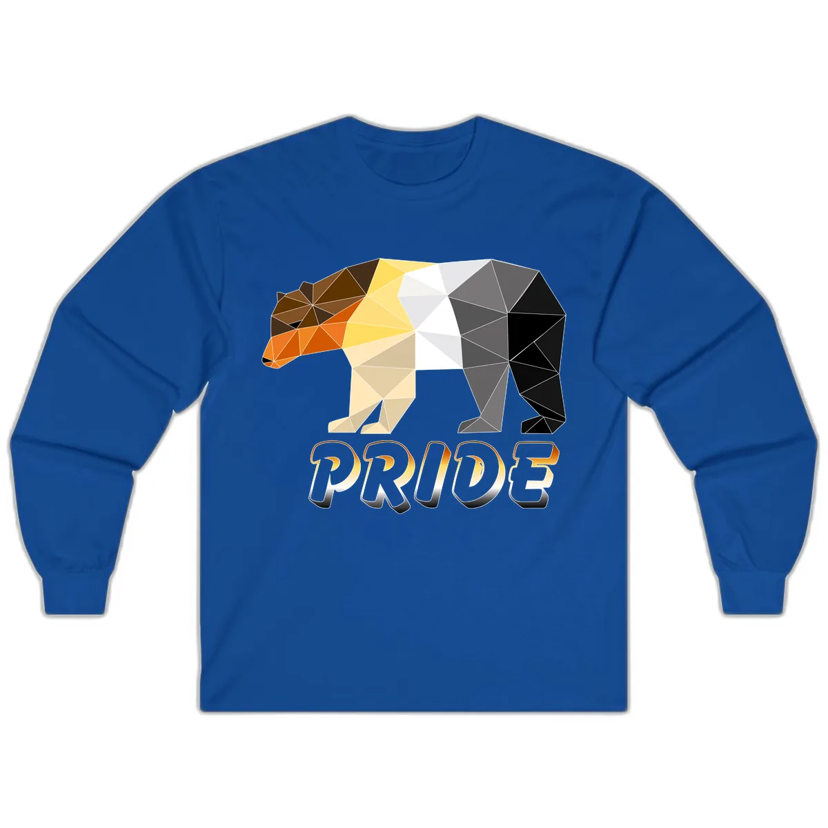 Geometric Pride Bear Long Sleeve in Royal