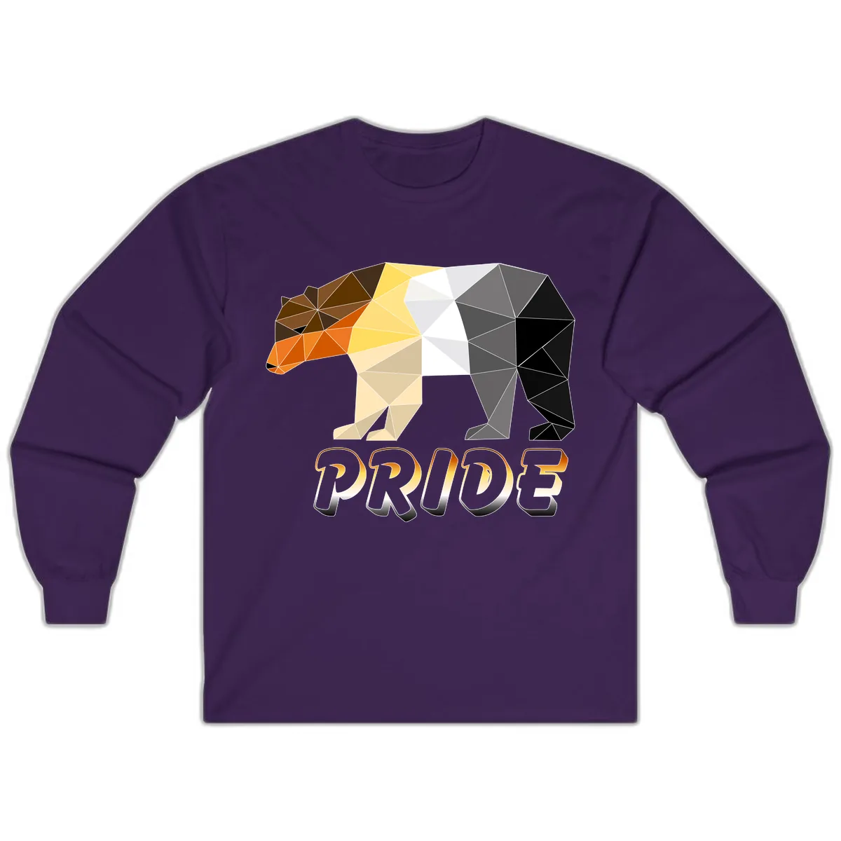 Geometric Pride Bear Long Sleeve in Purple