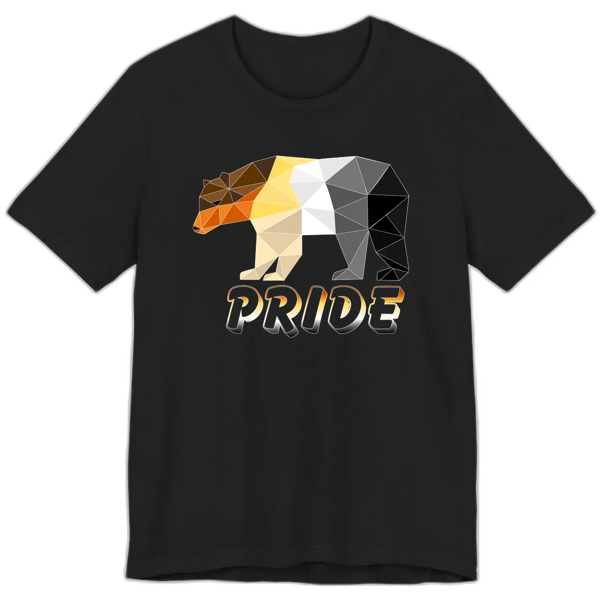 Geometric Pride Bear Premium T-Shirt in Black