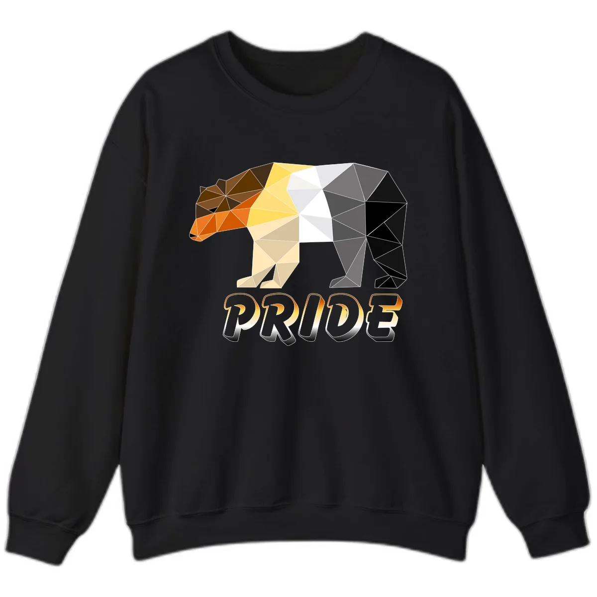 Geometric Pride Bear Sweatshirt in Black