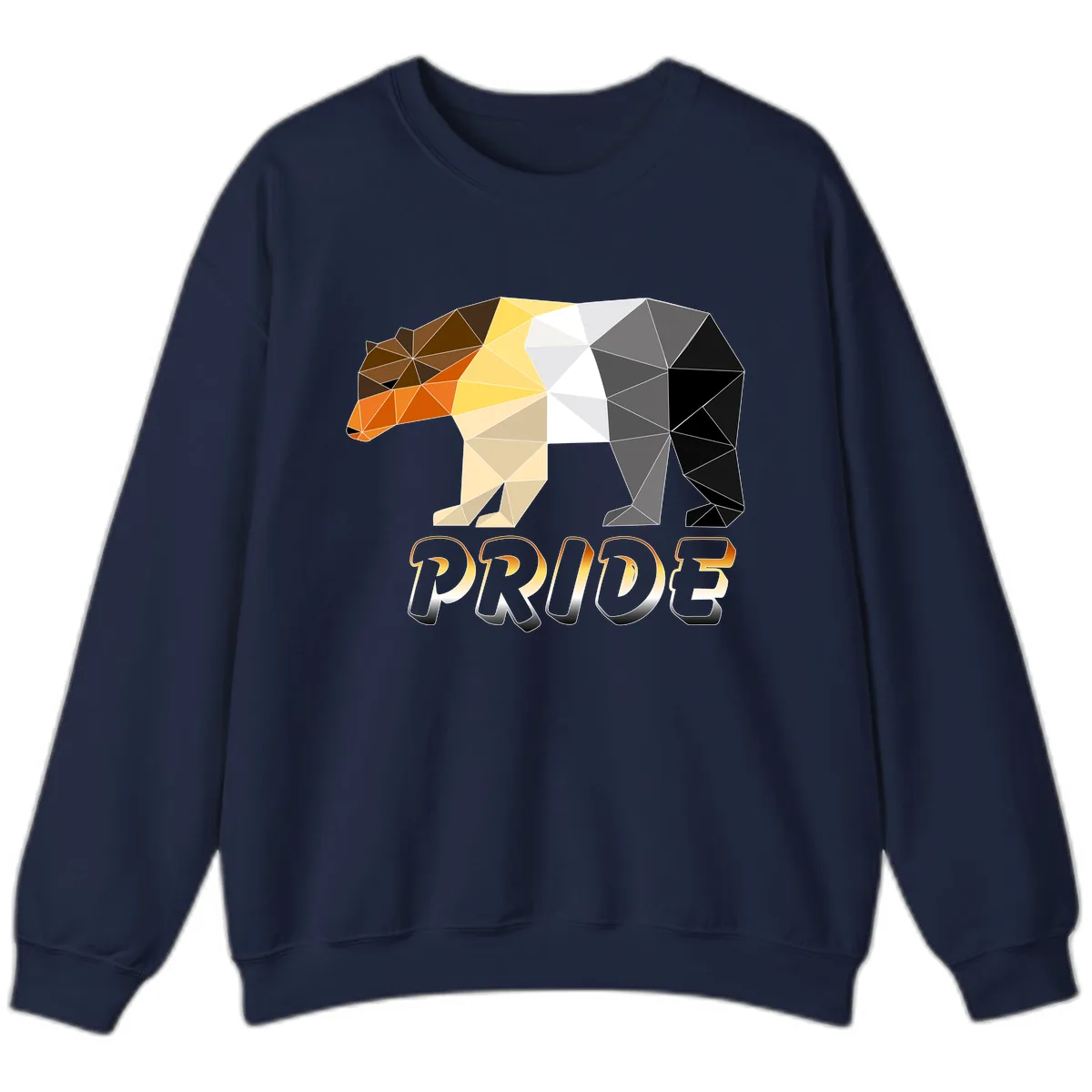 Geometric Pride Bear Sweatshirt in Navy