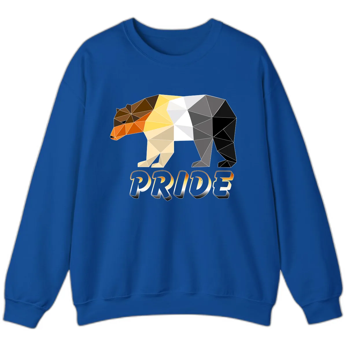 Geometric Pride Bear Sweatshirt in Royal