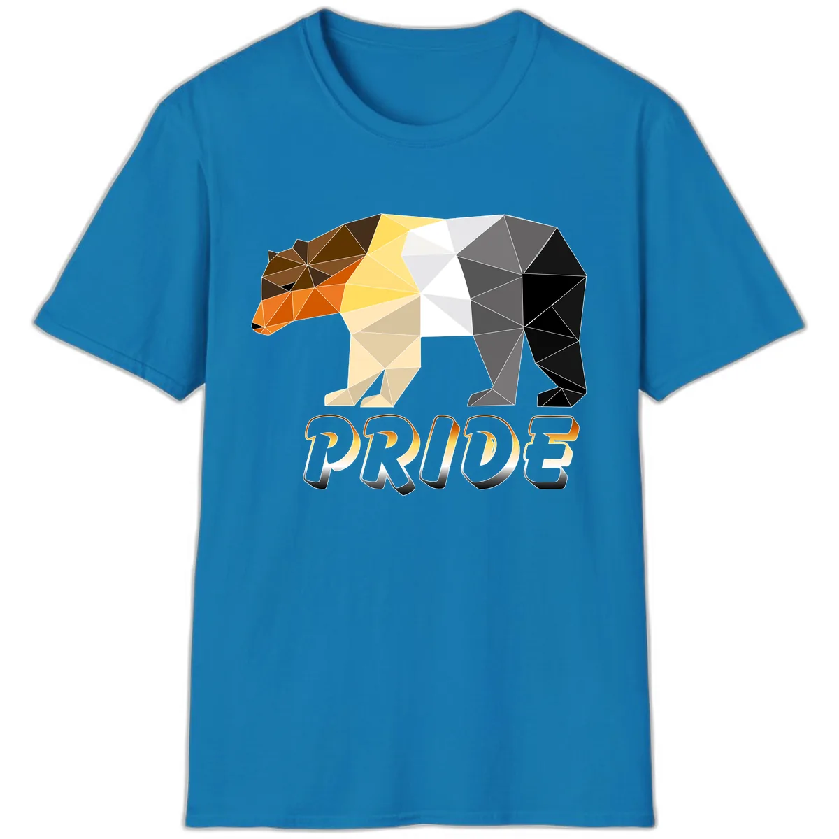 Geometric Pride Bear T-Shirt in Sapphire