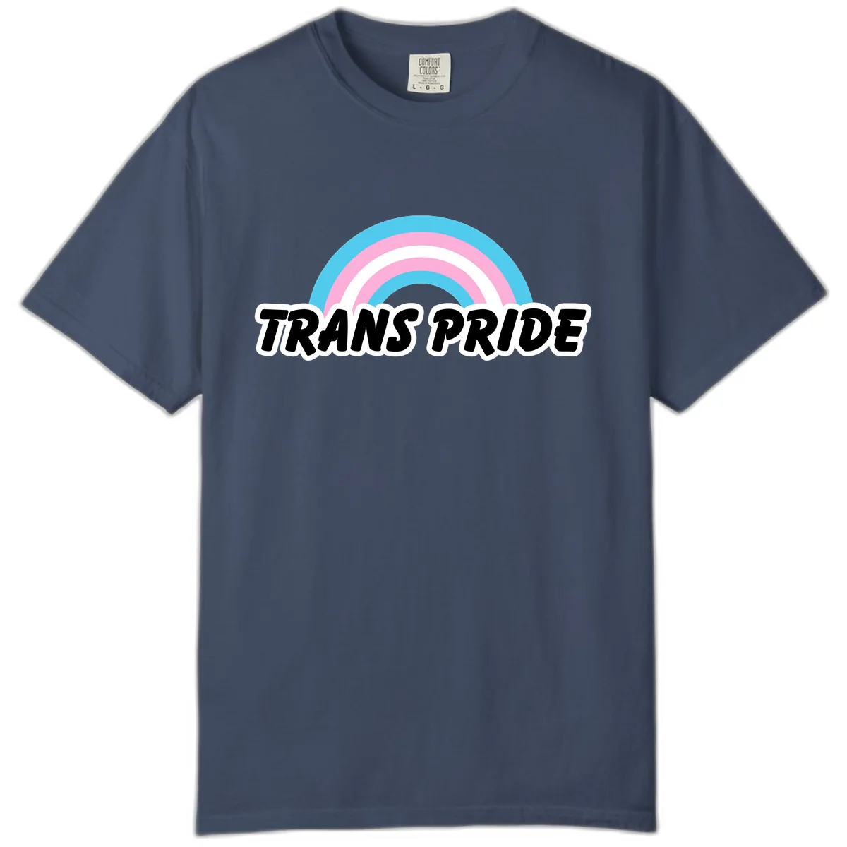 Trans Pride Rainbow Comfort Color in Midnight
