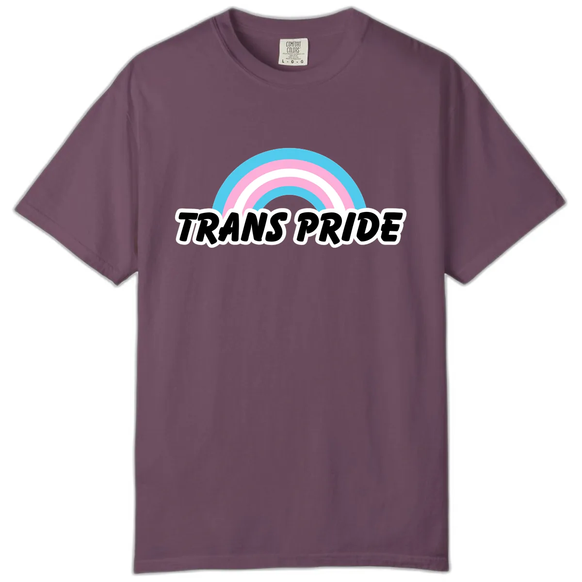 Trans Pride Rainbow Comfort Color in Berry