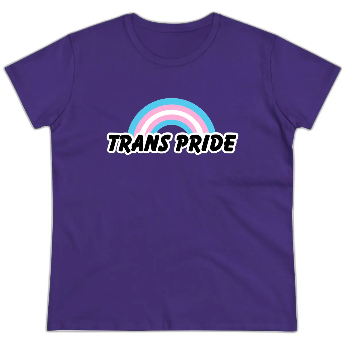 Trans Pride Rainbow Ladies Tee in Purple