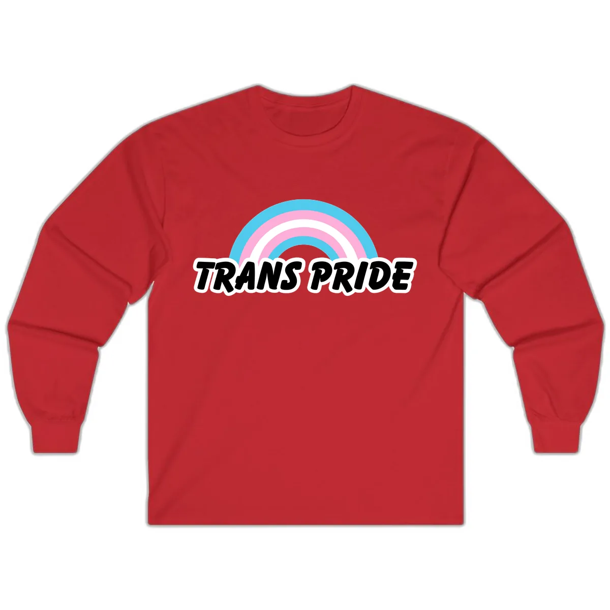 Trans Pride Rainbow Long Sleeve in Red