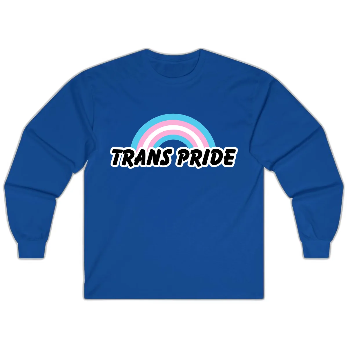Trans Pride Rainbow Long Sleeve in Royal
