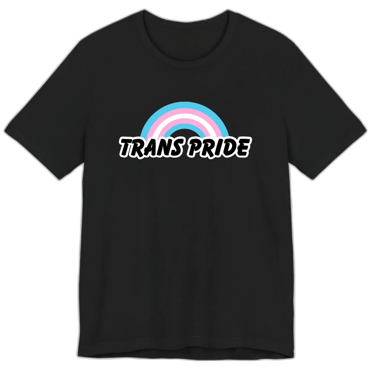 Trans Pride Rainbow Premium T-Shirt in Black