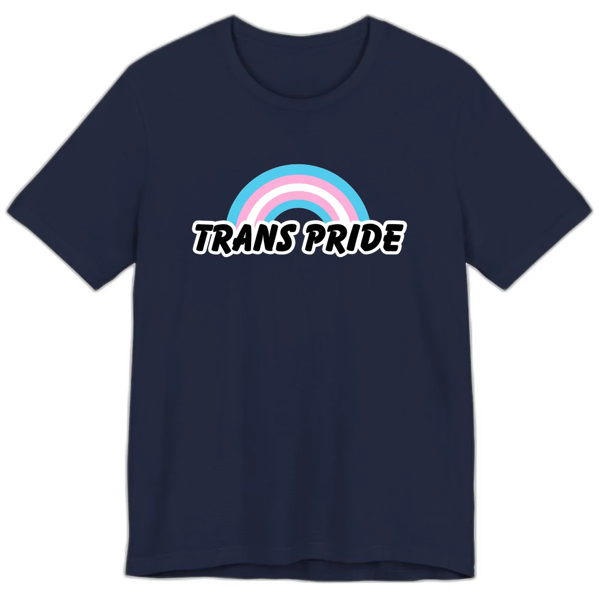 Trans Pride Rainbow Premium T-Shirt in Navy