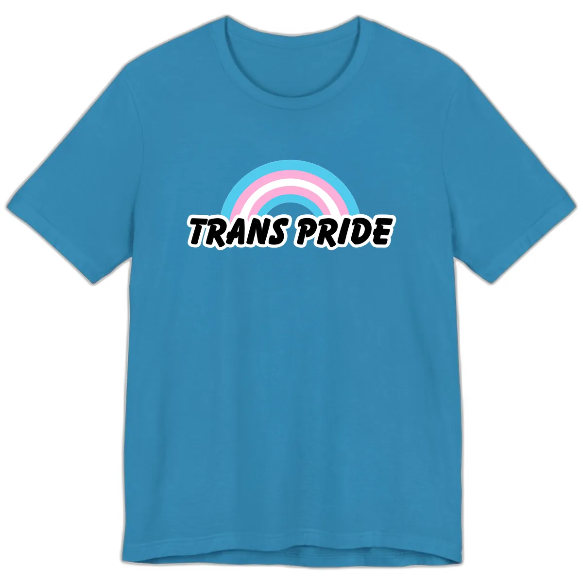 Trans Pride Rainbow Premium T-Shirt in Aqua