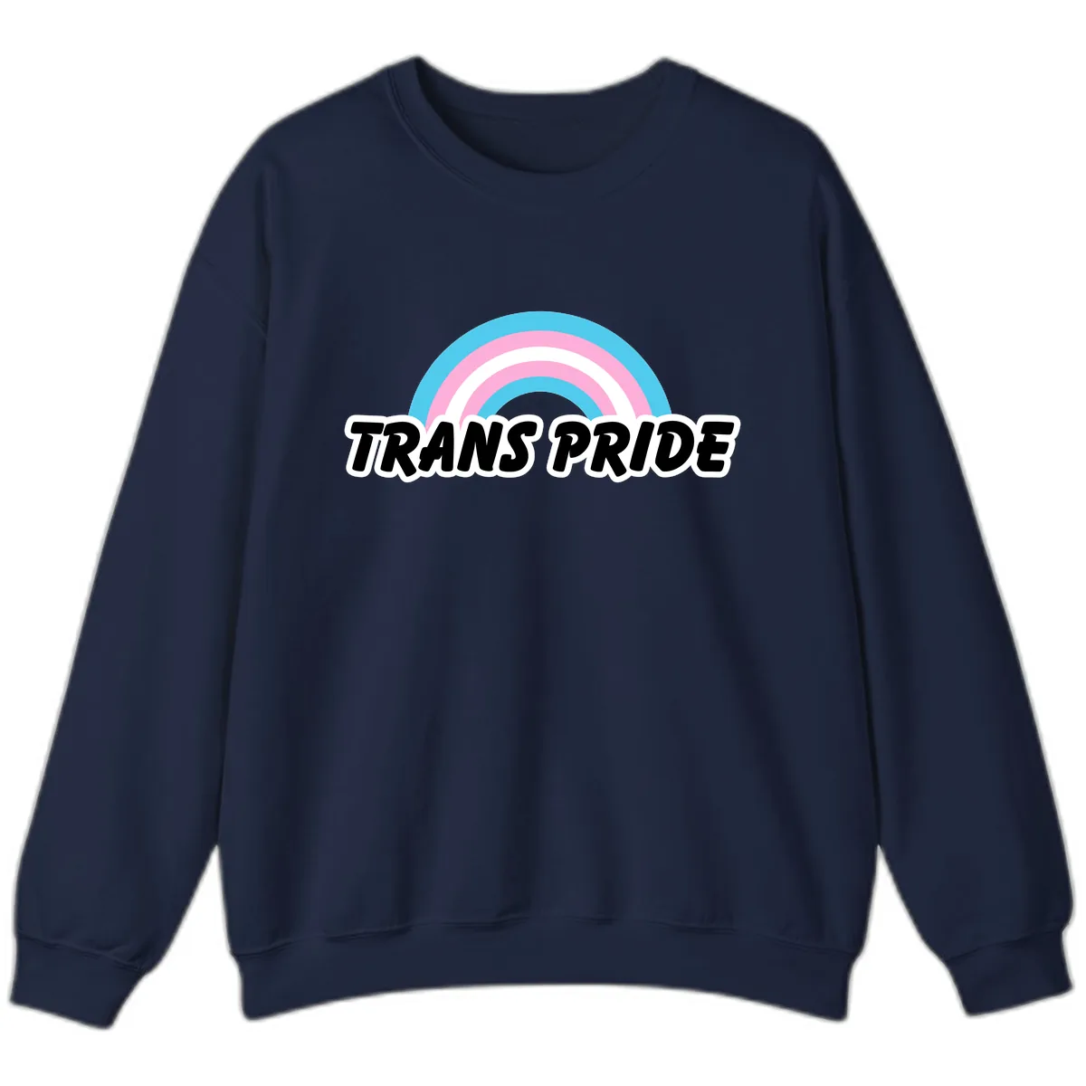 Trans Pride Rainbow Sweatshirt in Navy