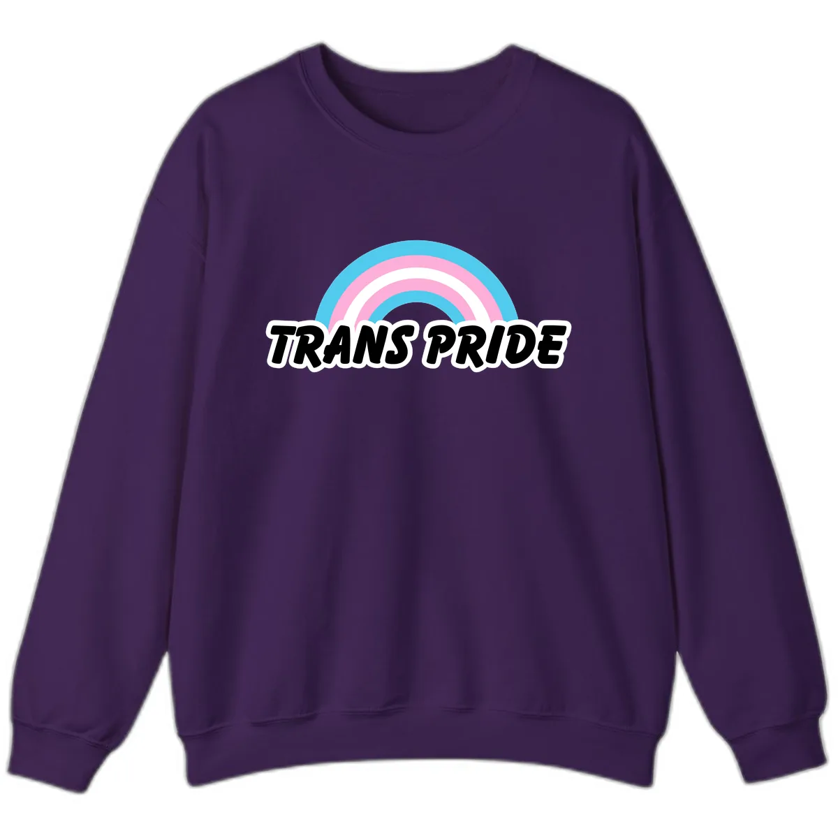 Trans Pride Rainbow Sweatshirt in Purple