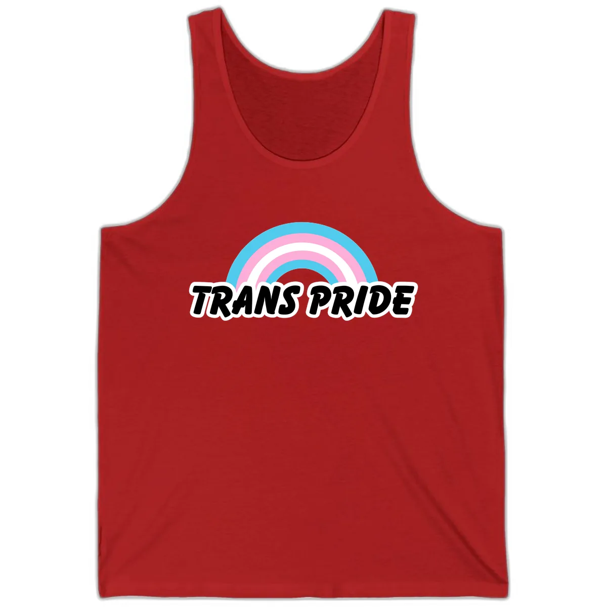 Trans Pride Rainbow Tank in Red