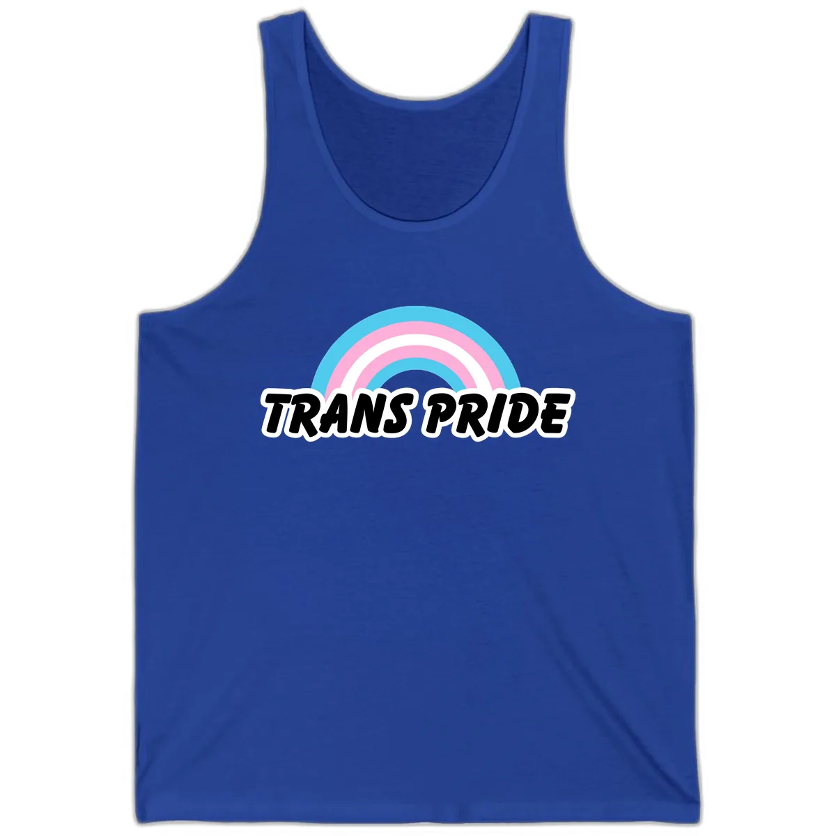Trans Pride Rainbow Tank in True Royal