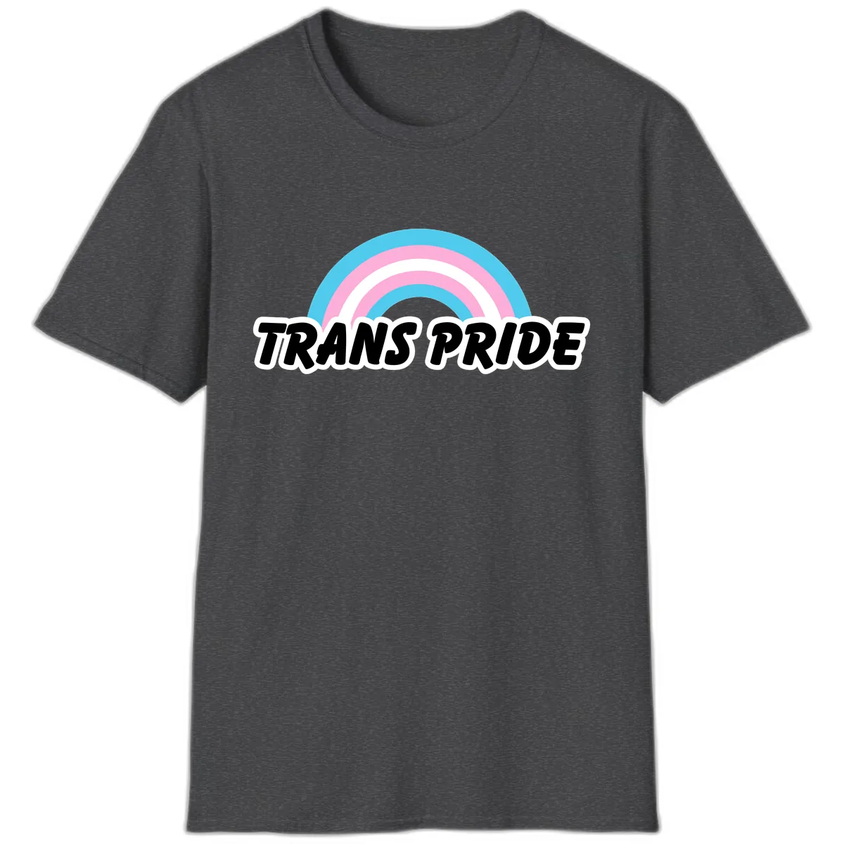 Trans Pride Rainbow T-Shirt in Dark Heather