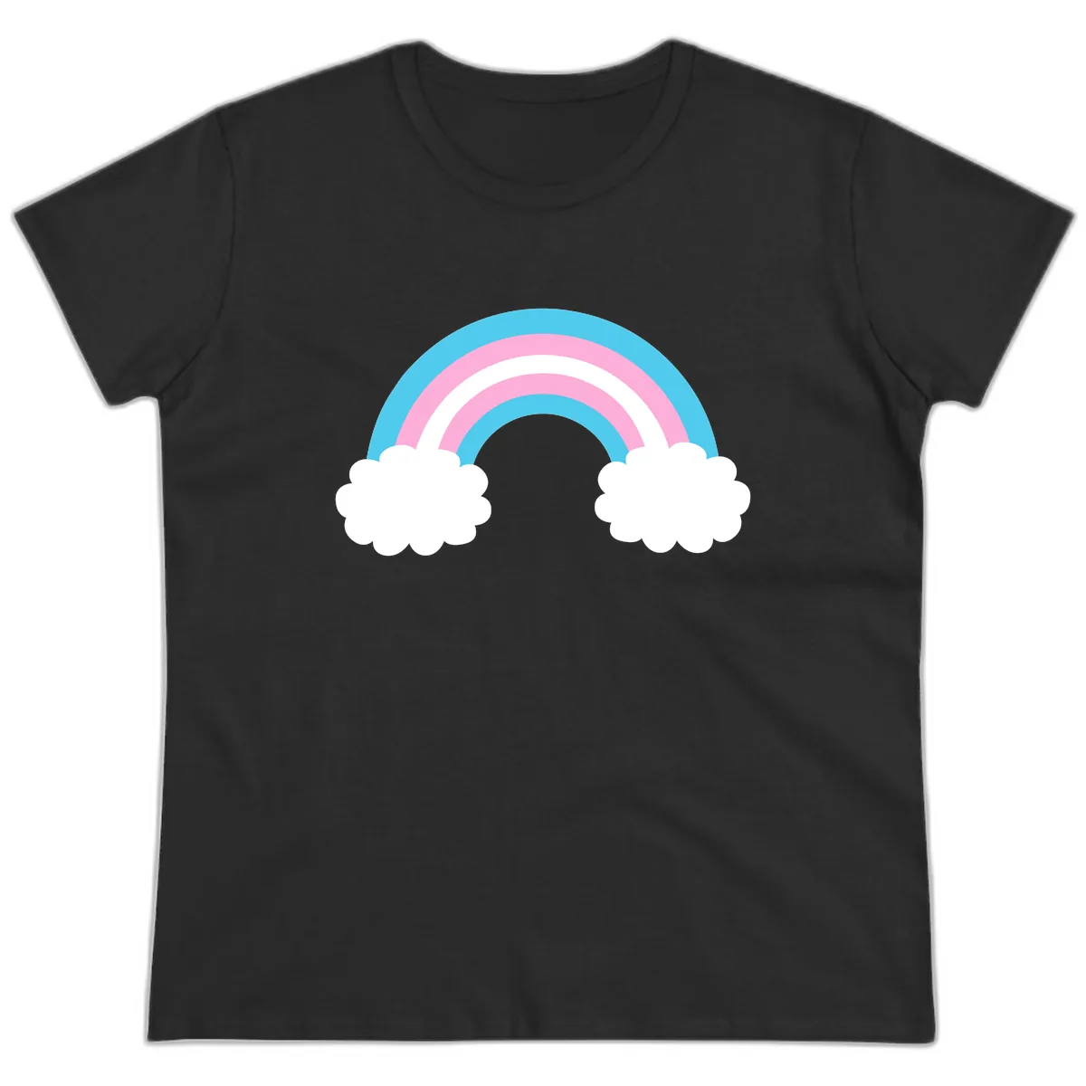 Rainbow Sky Dreams Ladies Tee in Black