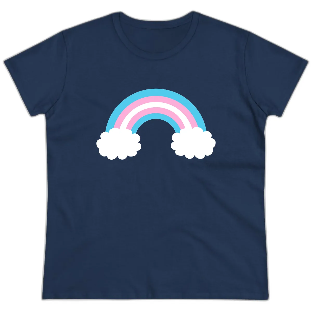 Rainbow Sky Dreams Ladies Tee in Navy