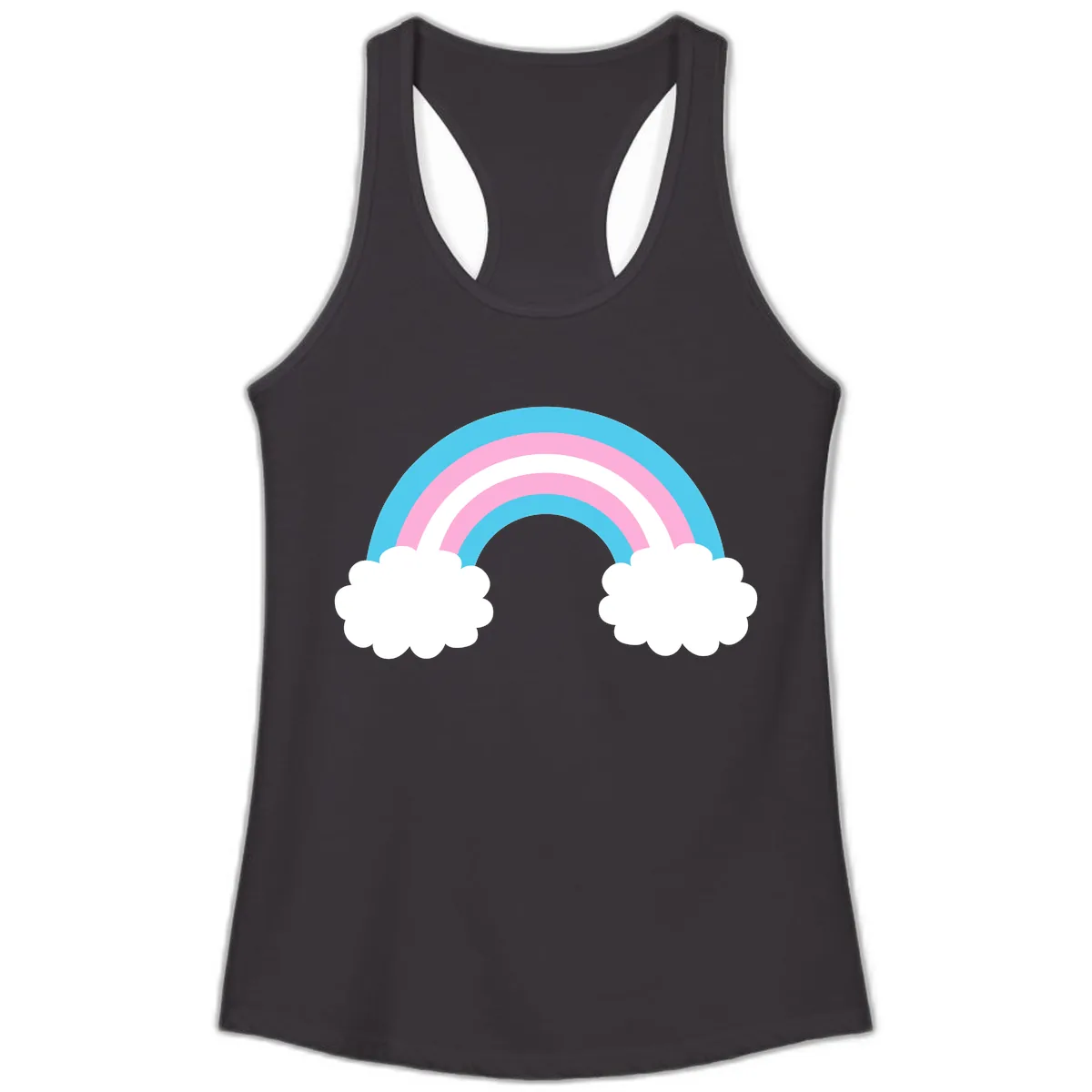 Rainbow Sky Dreams Ladies Tank in Black