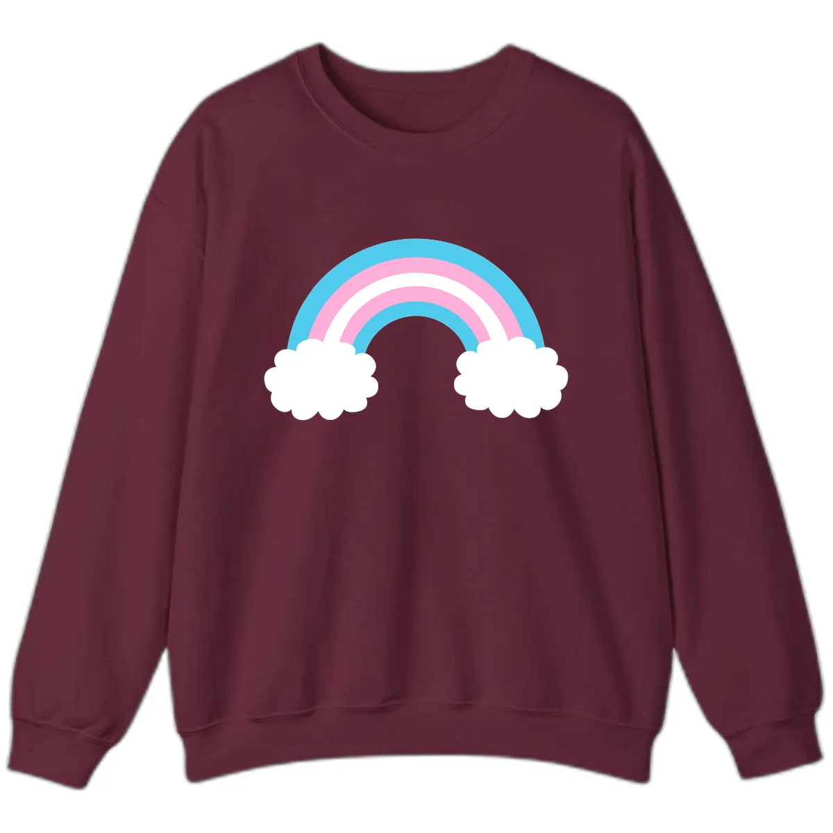 Rainbow Sky Dreams Sweatshirt in Maroon