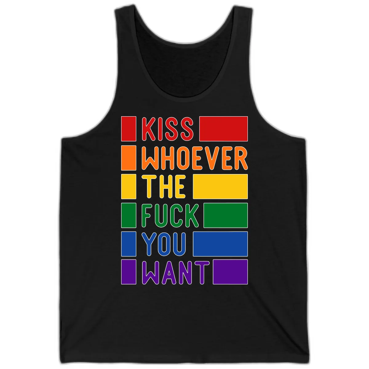 Kiss Whoever The Fuck You Want Tank in Black