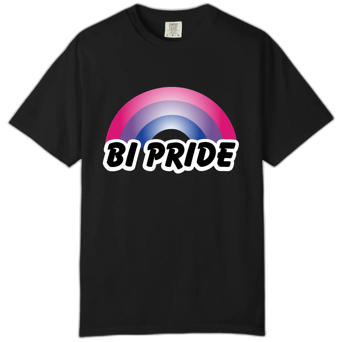 Bi Pride Rainbow Comfort Color in Black