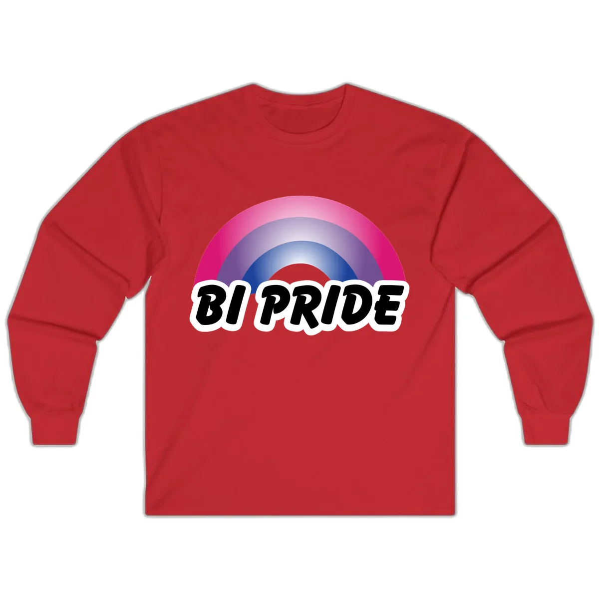 Bi Pride Rainbow Long Sleeve in Red