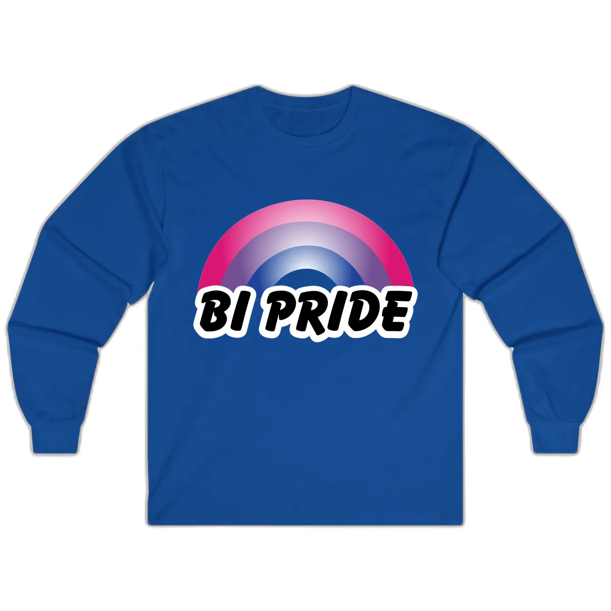 Bi Pride Rainbow Long Sleeve in Royal