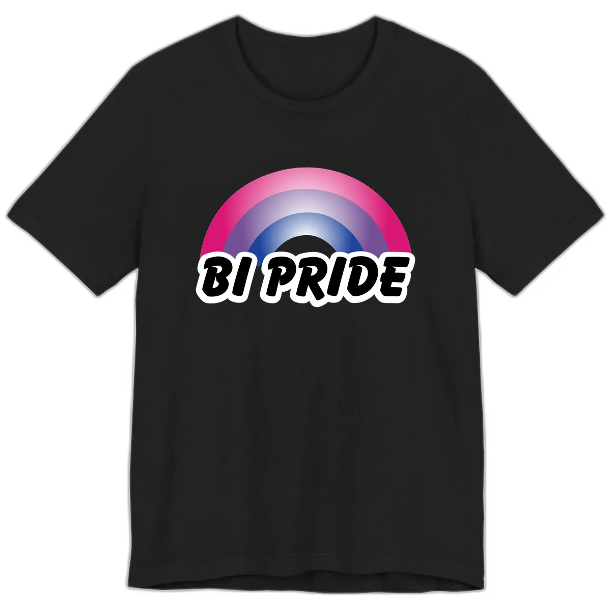 Bi Pride Rainbow Premium T-Shirt in Black